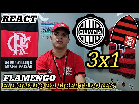 REACT: OLÍMPIA 3X1 FLAMENGO Libertadores 2023 Melhores Momentos e Gols.