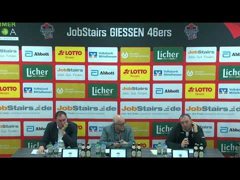 46ers-TV: Pressekonferenz JobStairs GIESSEN 46ers vs. wiha Panthers Schwenningen