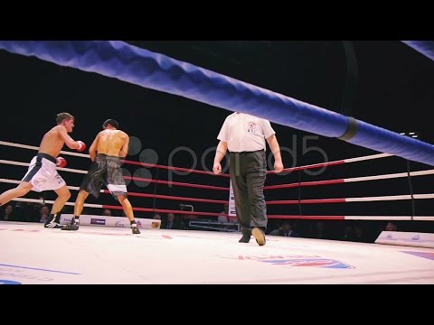 boxing, Russia vs Argentina, Konstantin Ponomarev vs Luis Alejandro Moreno. Stock Footage