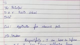 Write a leave for stomach pain।। Application f