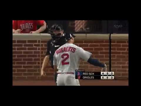 Xander Bogaerts, Alex Cora ejected after arguing balls and strikes on strike 3 call. Red Sox Orioles