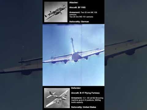 WW2: B-17 Flying Fortress Takes Fire From a Bf 110 | 4k, 60fps, Colorized, Sound Design, AI Enhanced