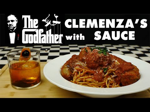 THE GODFATHER (1972) Godfather Cocktail with Clemenza's Sauce [Spaghetti & Meatballs]