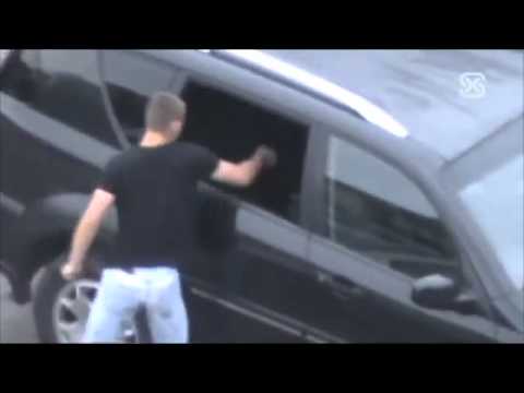 two bosnian guys break suv window and steal purse