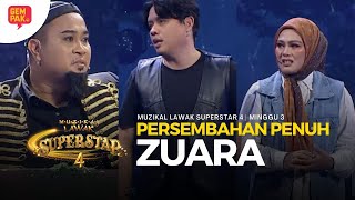 Download lagu [PERSEMBAHAN PENUH] ZUARA - MINGGU 3 | MUZIKAL LAWAK SUPERSTAR 4 mp3