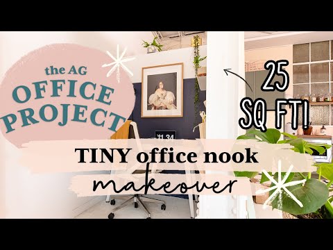 25 Sq. Ft. Office Nook Makeover For Under $100 | The AG Office Project S1 E6