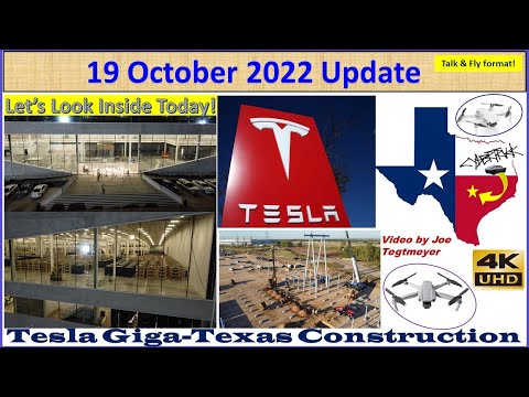 Inside Views Entire W side! 19 October 2022 Giga Texas Factory Construction Update (07:00AM)