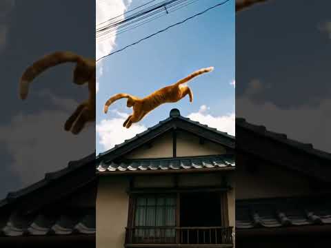 Cat flying #trending #music #viral #shorts #nature #funny