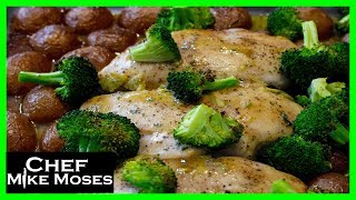 Honey Mustard Garlic Glazed One Pan Dish - How to make this quick easy dinner for guests.