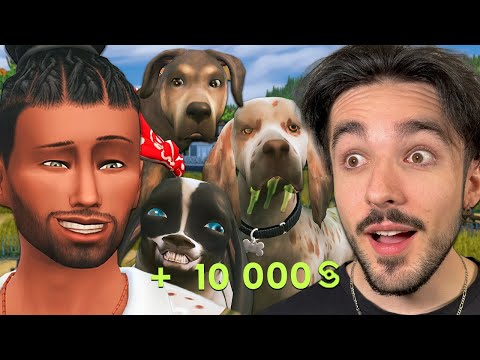 3h pour faire une maison qu'avec les ANIMAUX 🐶 (je m'attendais pas à ça) | SIMS 4