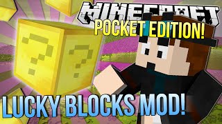 Minecraft Pocket Edition | LUCKY GOLD BLOCKS MOD | Mod Showcase 0.9.5