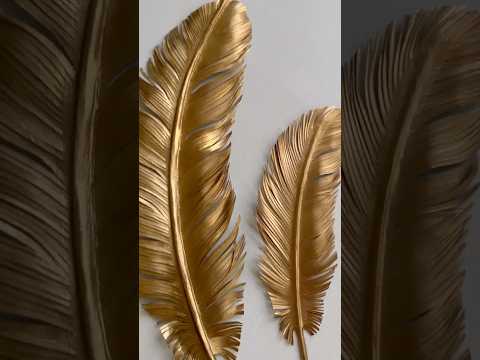 Шикарные перья из бумаги #декор #art #мастеркласс #мастерская #арт #творчество #интерьер #сделайсам