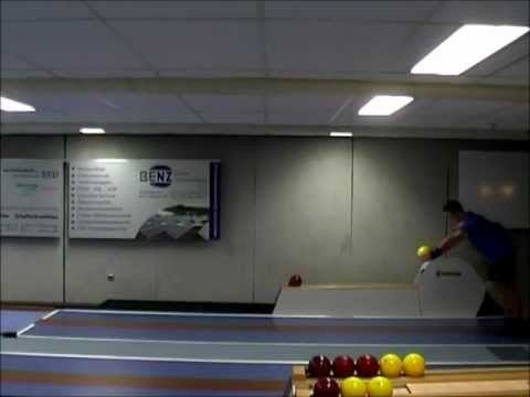 Fabian Seitz beim Techniktraining (Kegeln)