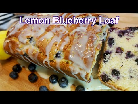 Best Lemon Blueberry Loaf Cake with condensed milk / how to make lemon blueberry loaf