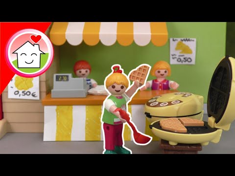 Playmobil Familie Hauser - Waffelverkauf in der Schule - Geschichte mit Lena