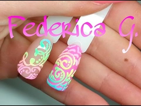 Nail art effetto zucchero 2 (polveri acriliche)