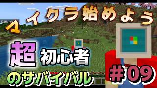 【マイクラ超初心者＃09】はじめようマイクラ鉄ちょこっと採取して山頂でのんびりするだけの回【統合版】【Mincraft】
