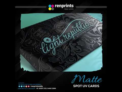 Matte spot uv business cards printing service