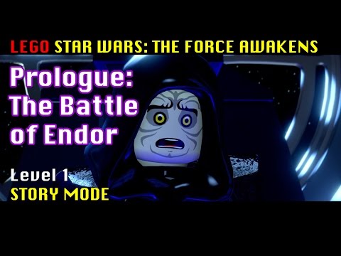 Battle of Endor Story Mode Walkthrough - LEGO Star Wars TFA Prologue with 6 Minikits and Red Brick