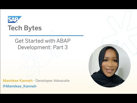 Getting Started with ABAP Development - Part 3
