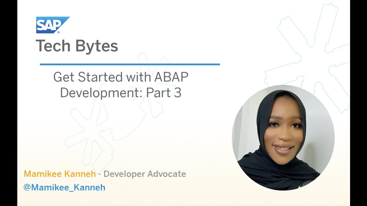 Getting Started with ABAP Development - Part 3