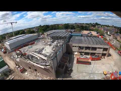 Timelapse afbraak Stedelijk zwembad St-Truiden