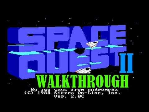 SPACE QUEST 2 WALKTHROUGH W/ COMMENTARY [longplay,gameplay,best dos games,top 10,speed run]
