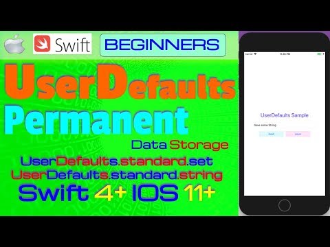 IOS 11+, Swift 4+, Intermediate, Tutorial : Permanent data storage with UserDefaults