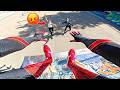 PRO S SPIDER MAN S TWINS ESCAPING ANGRY MOMZILLA Extreme Parkour Chase POV