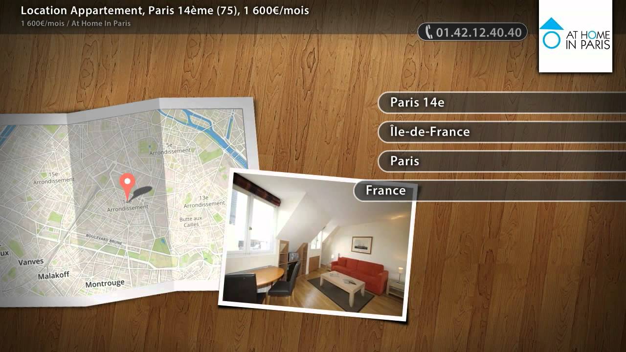 Location Appartement, Paris 14ème (75), 1 600€/mois