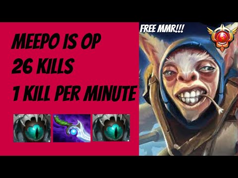 Meepo 26 KILLS - 1 MINUTE = 1 KILL - Dota 2 7.31c Gameplay