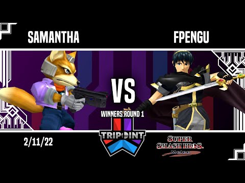 Tripoint Smash 130 - Winners Round 1 - Samantha(Fox) Vs. Fpengu(Marth)