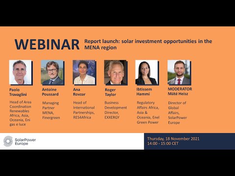 Report launch : solar investment opportunities in the MENA region