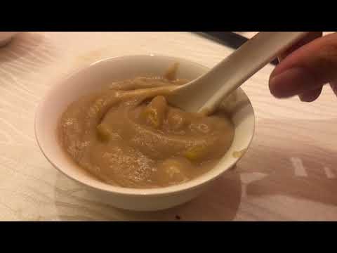 Orh Ni Spinning (Yam Paste Dessert with Ginko Nuts)