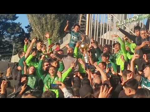 "Hinchada de wanderers recibe a campeones de copa libertadores sub 20" Barra: Los Panzers &bull; Club: Santiago Wanderers