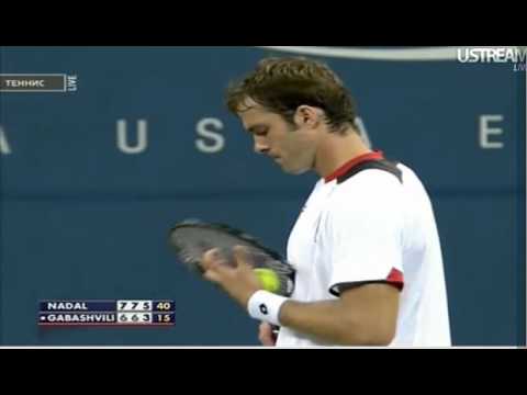 Rafael Nadal vs Teymuraz Gabashvili US Open 2010 1st round final game & stats