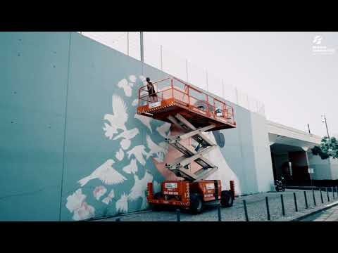 Obra de Jacqueline de Montaigne para o Festival MURO_LX'21