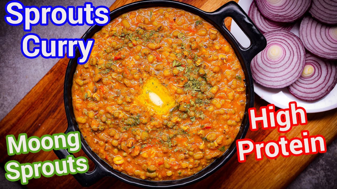 High Protein Moong Sprouts Curry | Healthy Sprouts Sabzi for Weight Loss | Easy Indian Curry Recipe