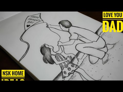Happy Father's day drawing|Happy fathers day drawing...