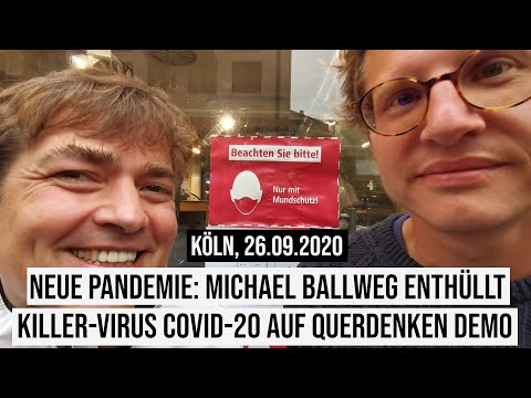 Neue Pandemie: Michael Ballweg enthüllt Killer-Virus Covid-20 auf Querdenken Demo Köln am 26.09.2020