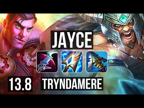 JAYCE vs TRYNDA (TOP) | 9/2/9, Legendary, 300+ games | KR Master | 13.8