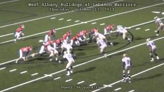 preview picture of video 'West Albany Bulldogs at Lebanon Warriors Football 2011'