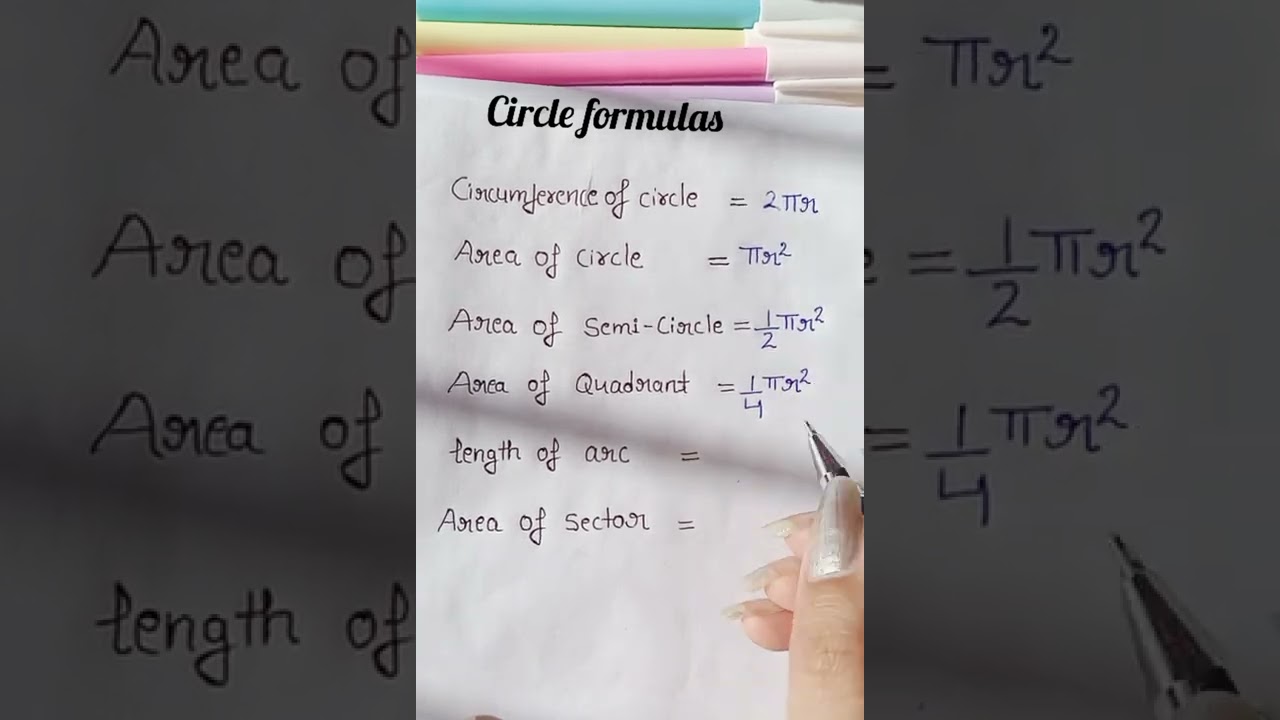 #Circle Basic formulas  #Basic Math #YouTube Shorts