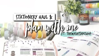 PLAN WITH ME AND STATIONERY HAUL! ft. thewashitapeshop | studycollab: alicia