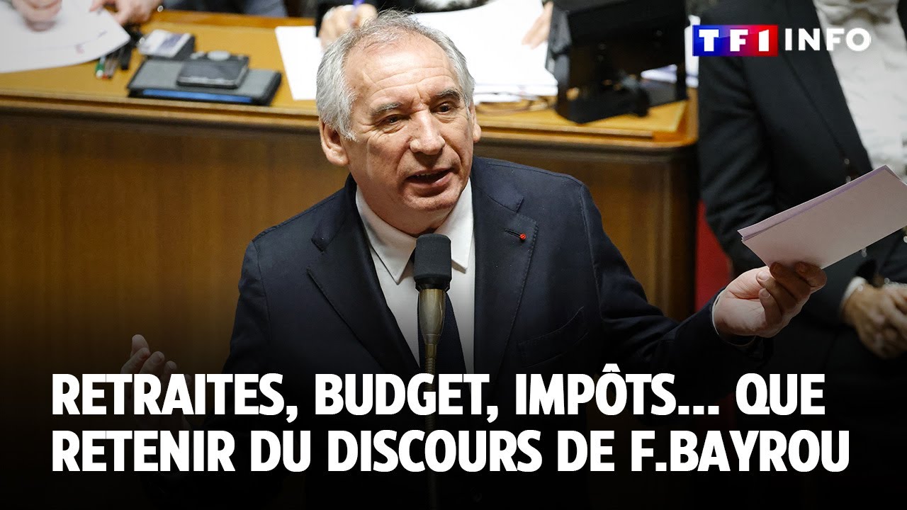Retraites, Budget, Impôts... Ce qu'il faut retenir du discours de François Bayrou｜TF1 INFO