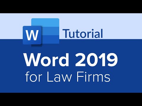 Word 2019 for Law Firms Tutorial