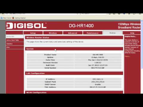 How to setup digisol wifi router