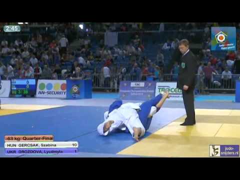 Judo 2013 European Championships U18 Tallinn: Gercsak (HUN) - Drozdova (UKR) [-63kg]