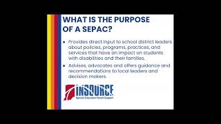 Special Education Parent Advisory Council (SEPAC)