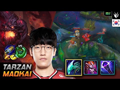 Tarzan Jungle Maokai Build Night Harvester First Strike - LOL KR 13.1